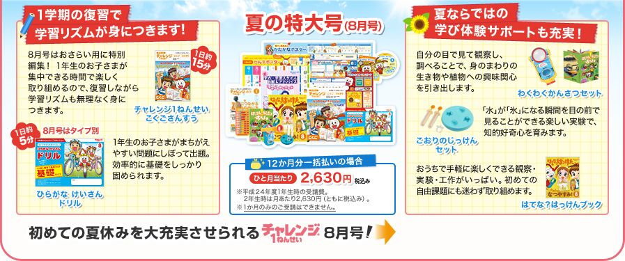 自由研究もおまかせ！夏の限定教材｜進研ゼミ小学講座｜ベネッセ