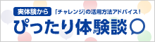 実体験から「チャレンジ活用方法アドバイス」ぴったり体験談