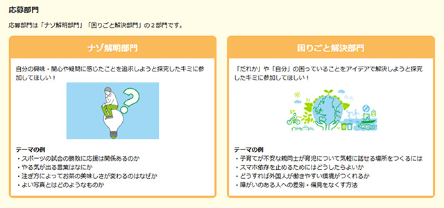 応募部門のご紹介