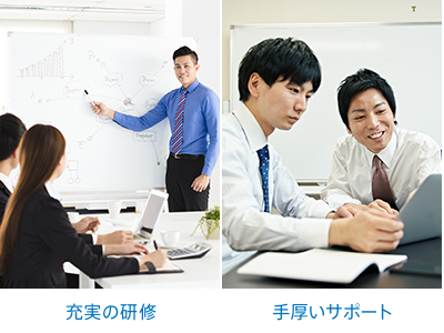 充実の研修 手厚いサポート