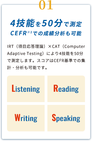 GTEC」Academic｜英語コミュニケーション能力を測定する