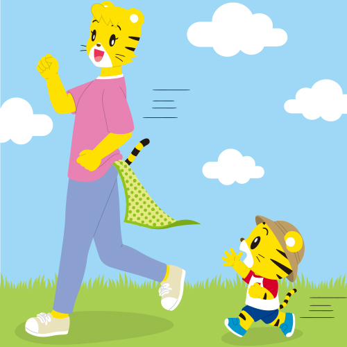 イラスト　しっぽとり