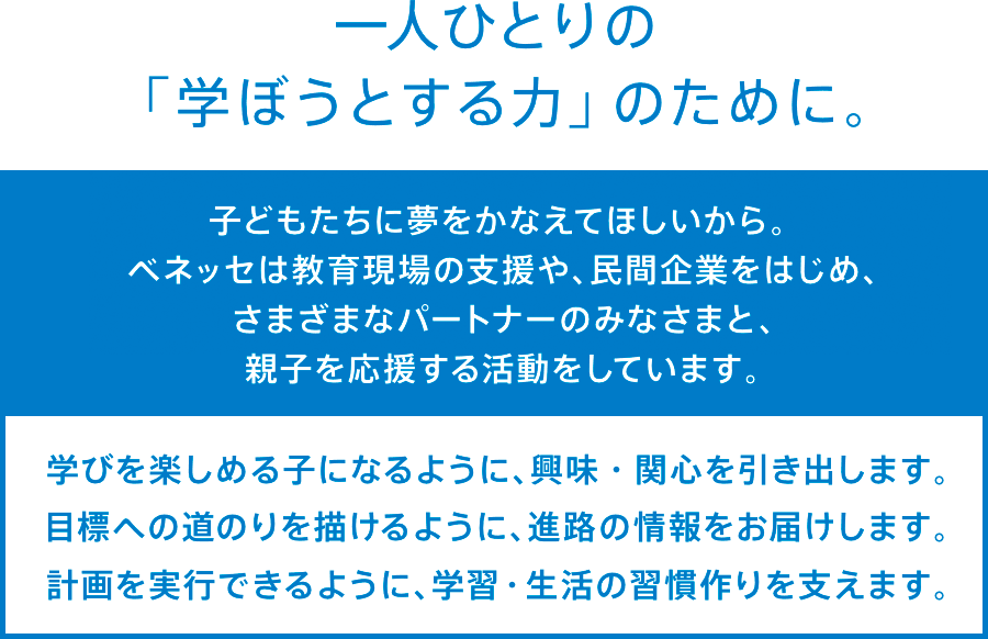 一人ひとりの「学ぼうとする力」のために。