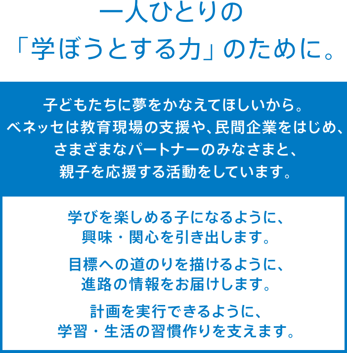 一人ひとりの「学ぼうとする力」のために。