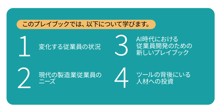プレイブックで学べる事