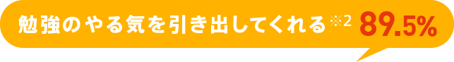 勉強のやる気を引き出してくれる*2 89.5%