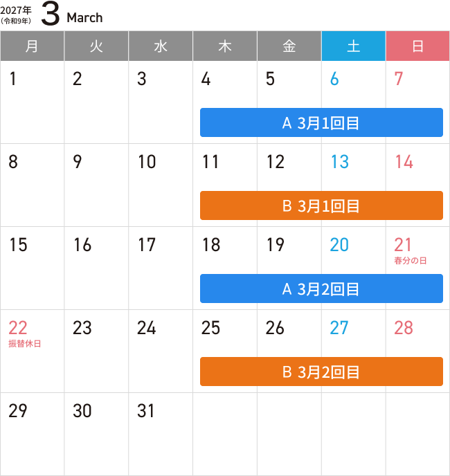 3月